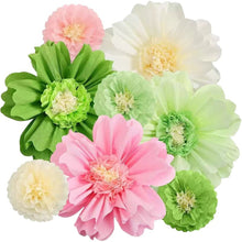 Load image into Gallery viewer, Pastel Pink &amp; Green Floral Wall Hanging Decorations, Elegant Botanical Hanging Pendants for Home, Classroom, Party Backdrop, Wedding, Holiday Ceremony &amp; Indoor Event Decor
