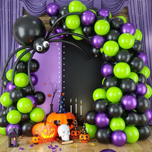 Load image into Gallery viewer, 88PCS Halloween Balloon Garland Arch Kit, Spider Themed Balloon Chain Set, Spooky Decor Supplies for Ghost Festival Halloween Party Scene Arrangement
