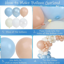 Load image into Gallery viewer, Ocean Beach Balloon Arch Garland Kit, Light Blue Blush Cream Balloons with Seashell &amp; Starfish Decorations for Birthday Party, Wedding, Anniversary, Bridal Shower &amp; Coastal Celebration Backdrop Decor

