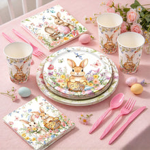 Load image into Gallery viewer, Party decoration in Colombia Party decoration in Colombia Easter Bunny Theme Party Supplies Set Birthday Plates Banner Decorations Spring Holiday Party Favors for Kids Birthday Party Decorations
