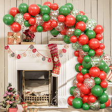 Load image into Gallery viewer, GDGDTOO Christmas Balloon Arch Garland Kit, Red Green Polka Dot Balloons for Xmas Holiday Winter Party Decorations
