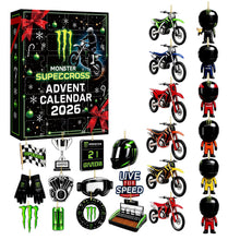 Load image into Gallery viewer, Christmas Party Supplies Off-Road Racing Advent Calendar Gift Box with Motorcycle Helmet Hanging Charms Christmas Tree Ornament Blind Box Holiday Decorations
